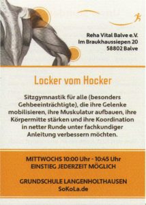 Locker vom Hocker - Sitzgymnastik - Sokola.de Locker vom Hocker - Sitzgymnastik - Sokola.de